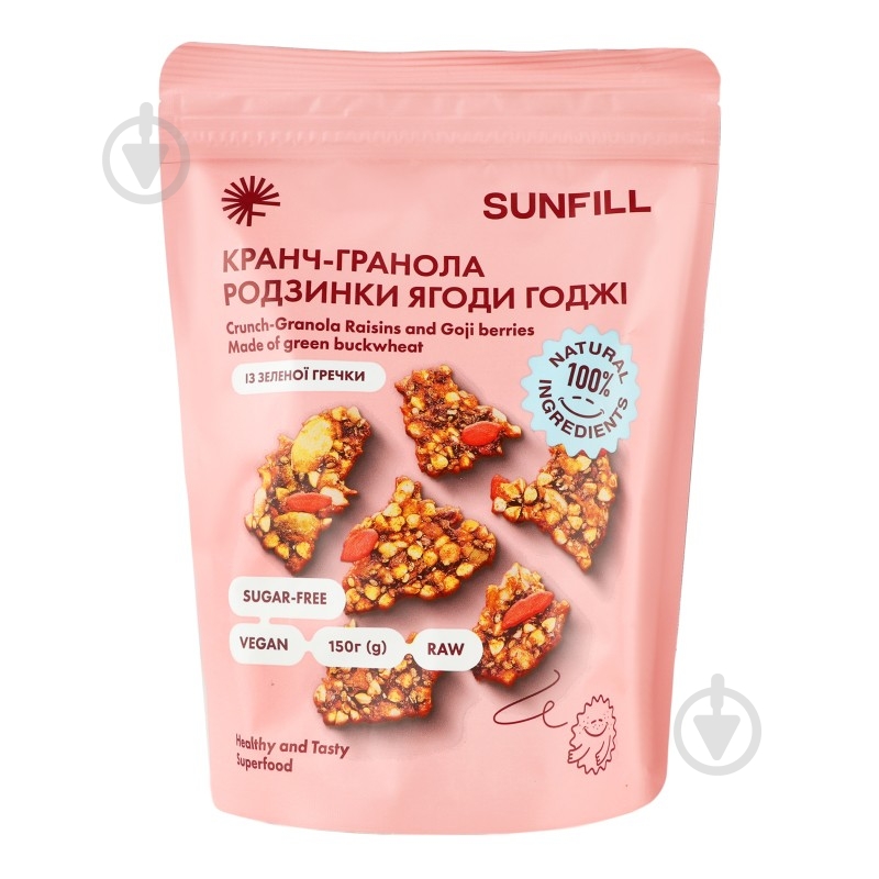 Гранола Sunfill Изюм-ягоды годжи 150 г - фото 1 Гранола Sunfill Изюм-ягоды годжи 150 г - фото 1