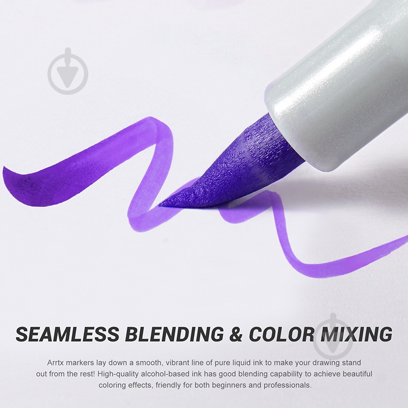 Набор маркеров Arrtx Oros ASM-03PL 24 цвета фиолетовые оттенки LC302505 - фото 4 Набор маркеров Arrtx Oros ASM-03PL 24 цвета фиолетовые оттенки LC302505 - фото 4