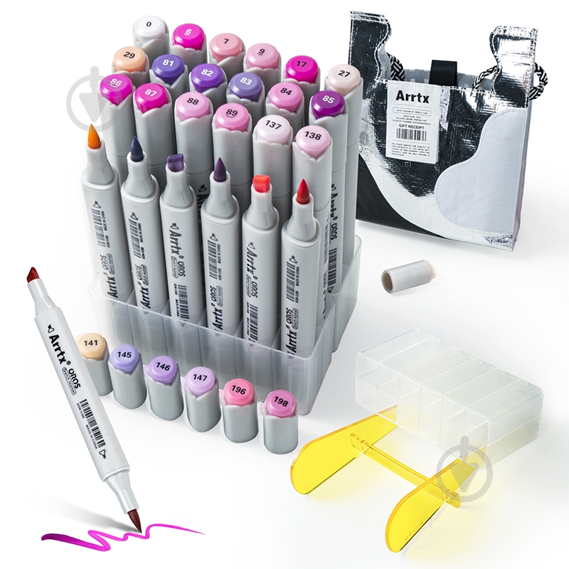 Набор маркеров Arrtx Oros ASM-03PL 24 цвета фиолетовые оттенки LC302505 - фото 1 Набор маркеров Arrtx Oros ASM-03PL 24 цвета фиолетовые оттенки LC302505 - фото 1