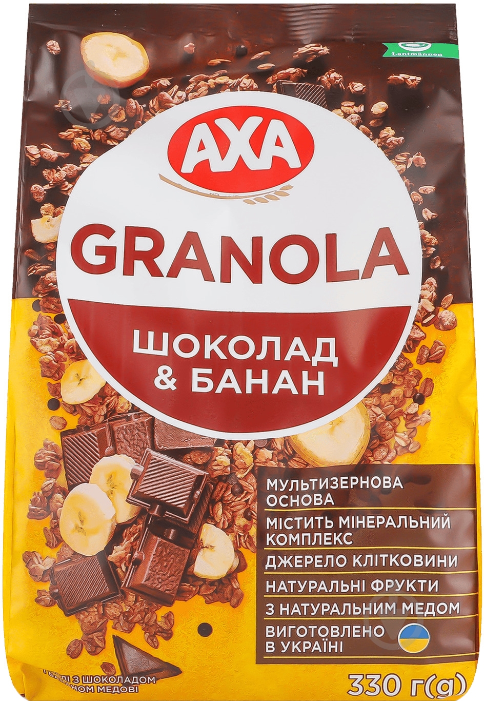 Мюсли AXA с шоколадом и бананом 330 г - фото 1 Мюсли AXA с шоколадом и бананом 330 г - фото 1