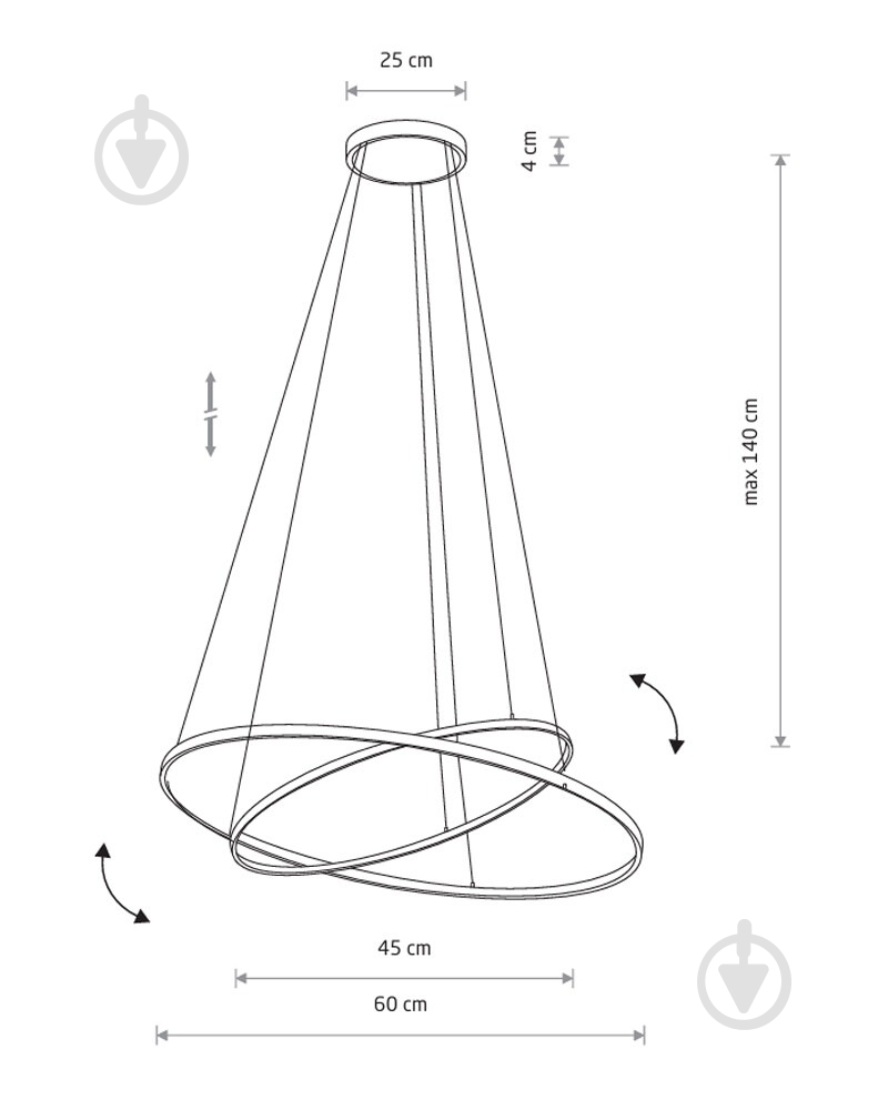 Люстра подвесная Nowodvorski 2x35 Вт черный 10864 - фото 4