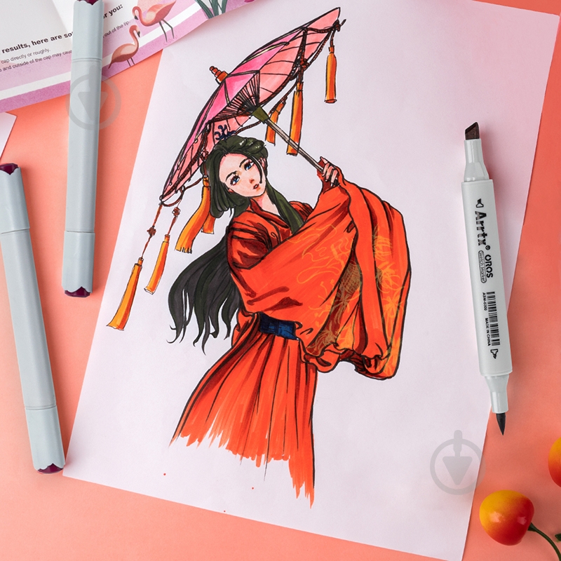 Набор маркеров Arrtx Oros ASM-03RD 24 цвета красные оттенки LC302536 - фото 9 Набор маркеров Arrtx Oros ASM-03RD 24 цвета красные оттенки LC302536 - фото 9