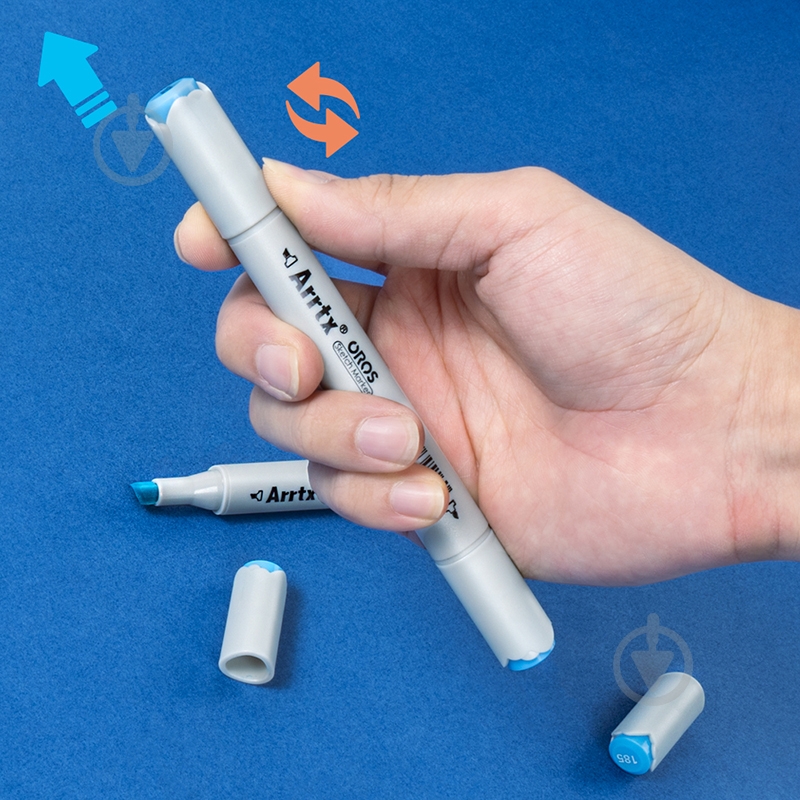 Набор маркеров Arrtx Oros ASM-03BU 24 цвета синие оттенки LC302529 - фото 9 Набор маркеров Arrtx Oros ASM-03BU 24 цвета синие оттенки LC302529 - фото 9