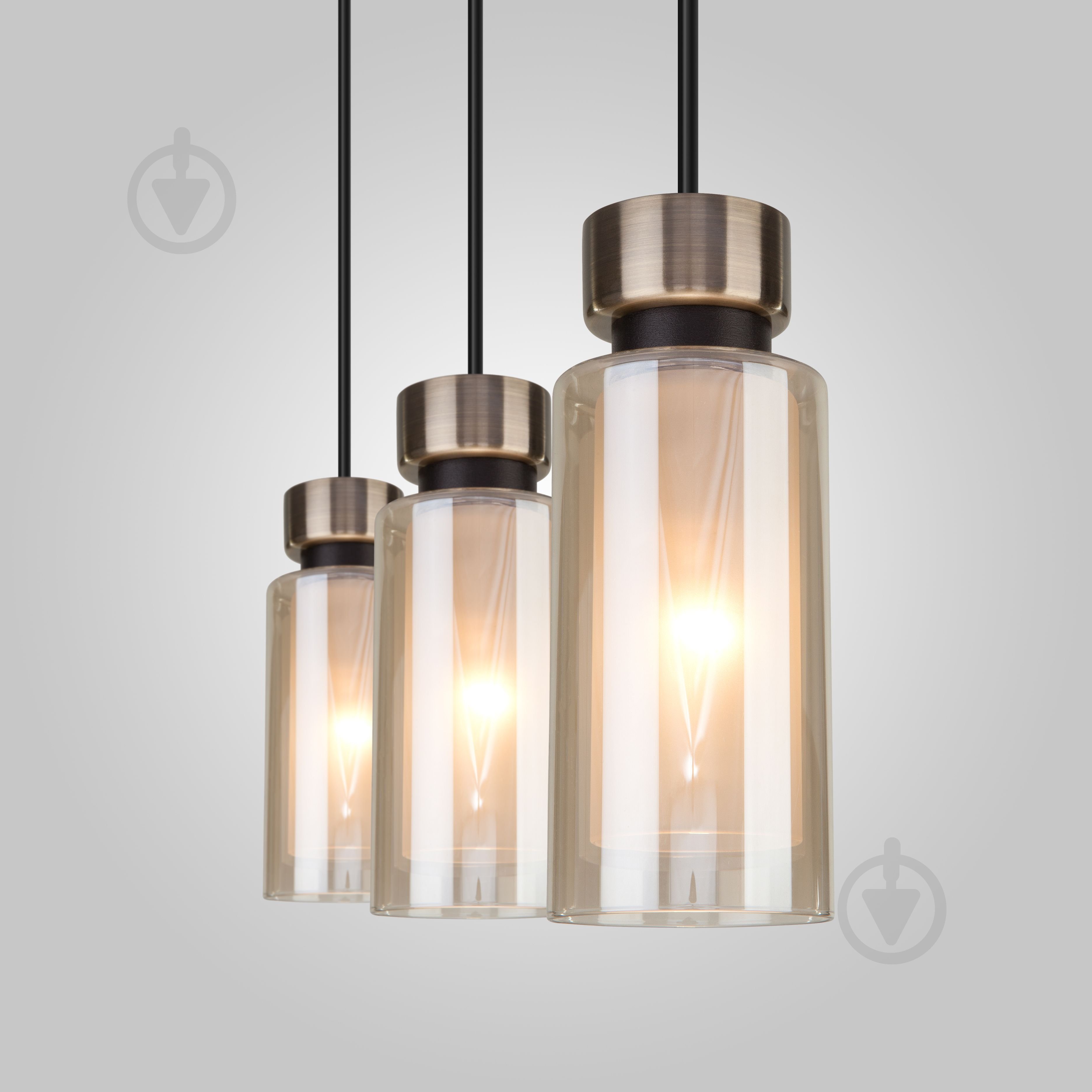 ВІТРИНА! Підвіс Strotskis Amado 50115/3 3x15 Вт E14 бронза/чорний 50115/3 (чорний) - фото 2