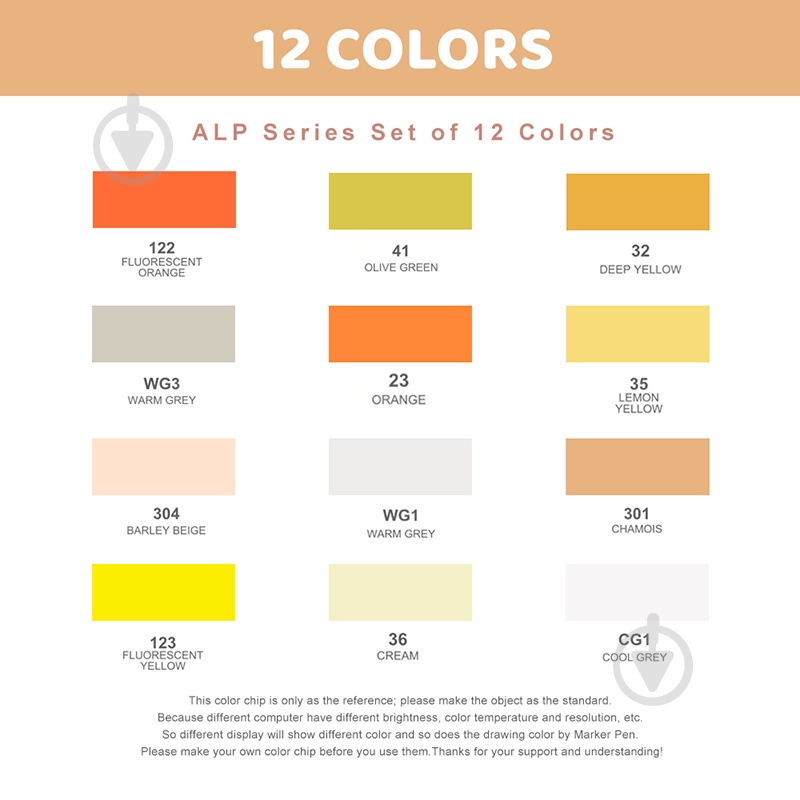 Набор маркеров Arrtx Oros ASM-03-ACS1-01 12 цветов LC302611 - фото 2 Набор маркеров Arrtx Oros ASM-03-ACS1-01 12 цветов LC302611 - фото 2