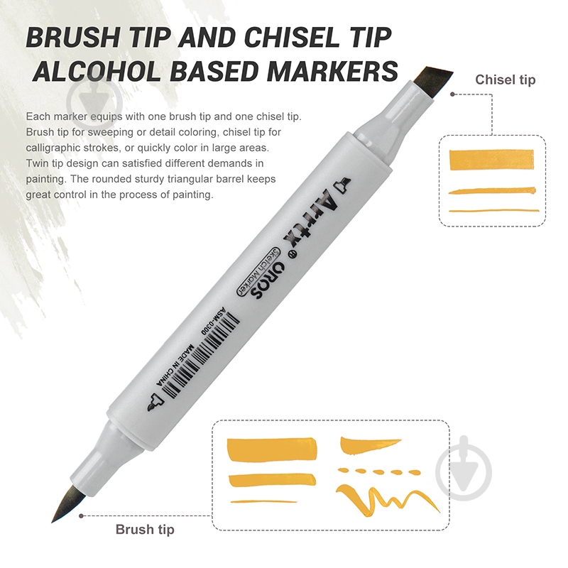 Набор маркеров Arrtx Oros ASM-03-ACS1-01 12 цветов LC302611 - фото 5 Набор маркеров Arrtx Oros ASM-03-ACS1-01 12 цветов LC302611 - фото 5