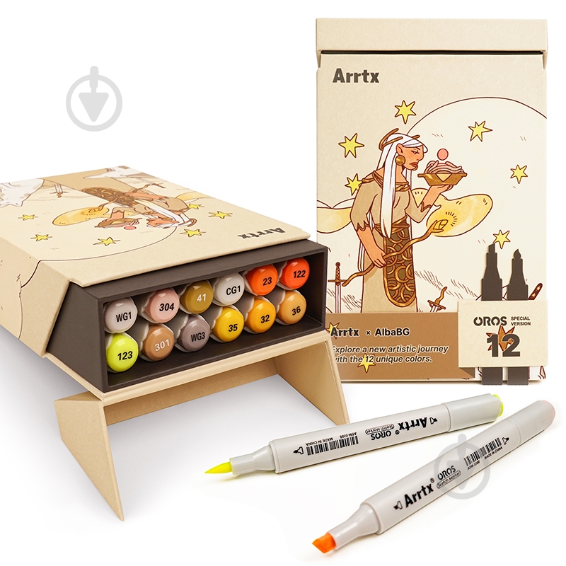 Набор маркеров Arrtx Oros ASM-03-ACS1-01 12 цветов LC302611 - фото 1 Набор маркеров Arrtx Oros ASM-03-ACS1-01 12 цветов LC302611 - фото 1