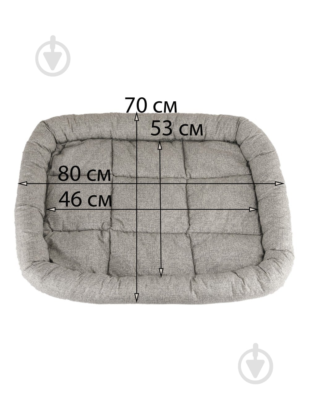 Лежак FX home Хит серый 80х70х10 см - фото 3 Лежак FX home Хит серый 80х70х10 см - фото 3