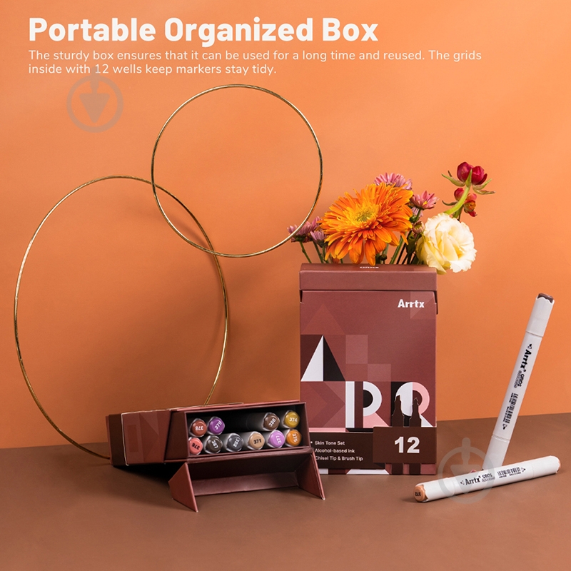 Набір маркерів Arrtx Oros ASM-03-SK02 12 кольорів відтінки шкіри LC302772 - фото 7 Набір маркерів Arrtx Oros ASM-03-SK02 12 кольорів відтінки шкіри LC302772 - фото 7