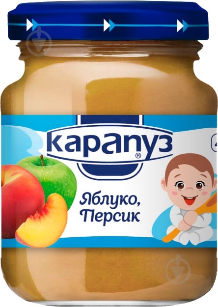 Пюре Карапуз яблуко, персик - фото 1
