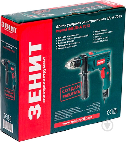 Дрель ударная Зеніт ЗД-А 7013 843856 - фото 5