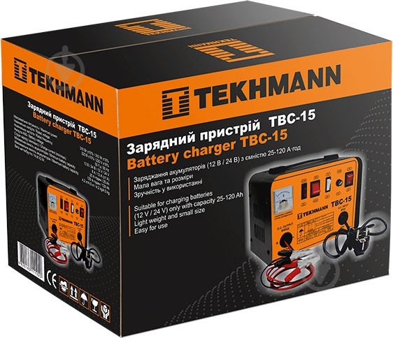 Зарядное устройство трансформаторное Tekhmann TBC-15 8 А 120 А/год (844135) - фото 5 Зарядное устройство трансформаторное Tekhmann TBC-15 8 А 120 А/год (844135) - фото 5