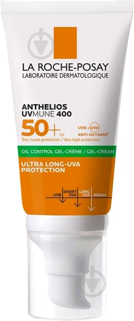 Гель-крем La Roche-Posay Anthelios БОМ матирующий SPF 50+ 50 мл - фото 1