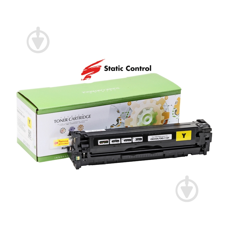 Картридж лазерний Static Control HP CLJ CB542A/CE322A/CF212A, Canon 716/731 Static Control 1.8k yellow жовтий - фото 1 Картридж лазерний Static Control HP CLJ CB542A/CE322A/CF212A, Canon 716/731 Static Control 1.8k yellow жовтий - фото 1