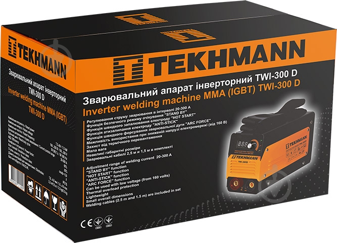 Инвертор сварочный Tekhmann TWI-300 D 844132 - фото 7 Инвертор сварочный Tekhmann TWI-300 D 844132 - фото 7