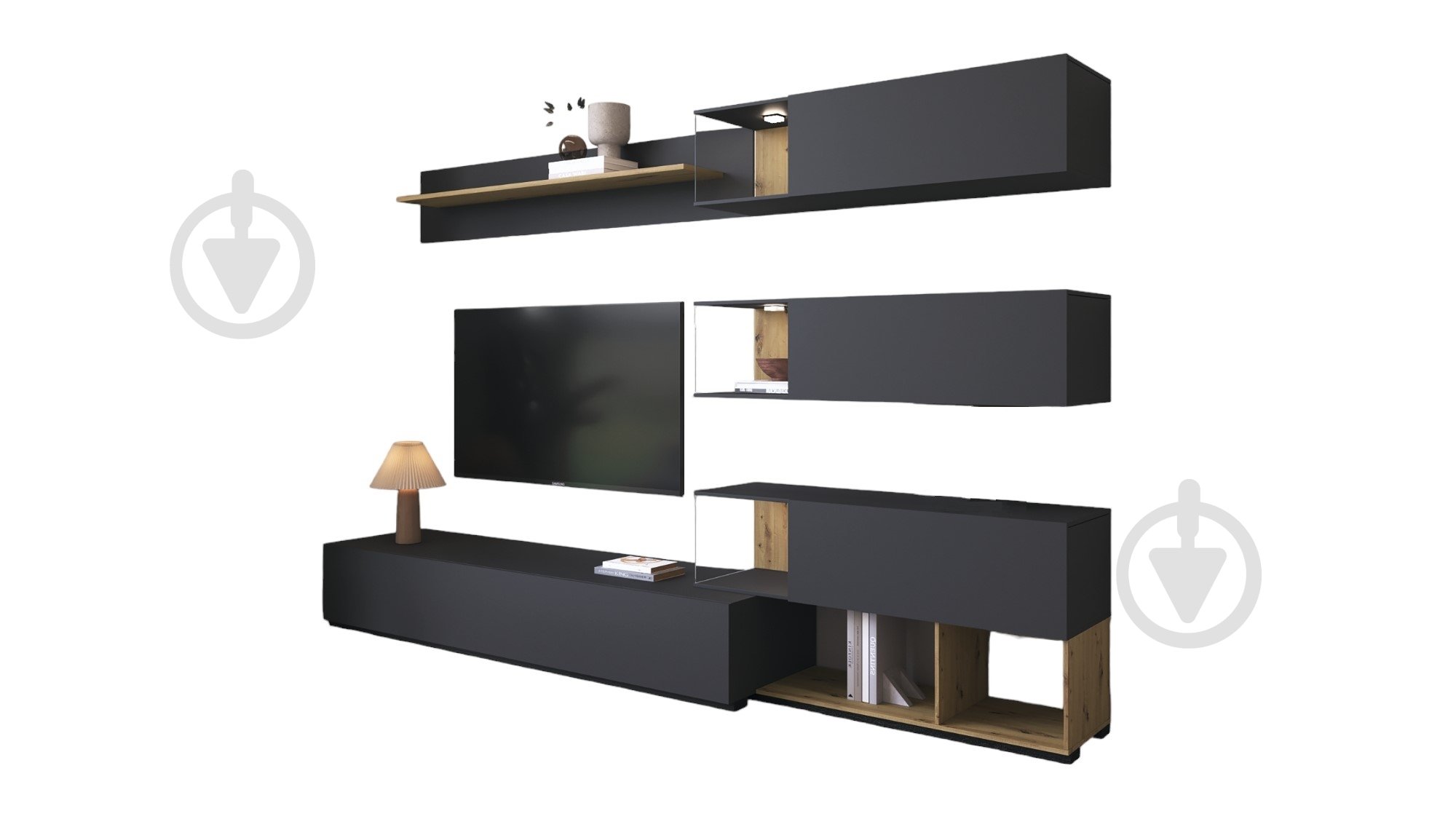 Стенка Лего Світ Меблів антрацит - фото 1 Стенка Лего Світ Меблів антрацит - фото 1