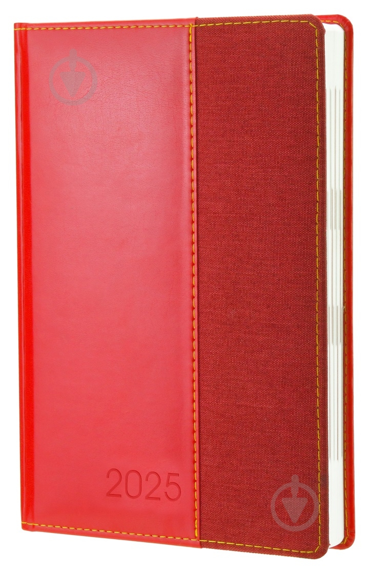 Дневник датированный Optima A5 2025 O26147 красный - фото 1
