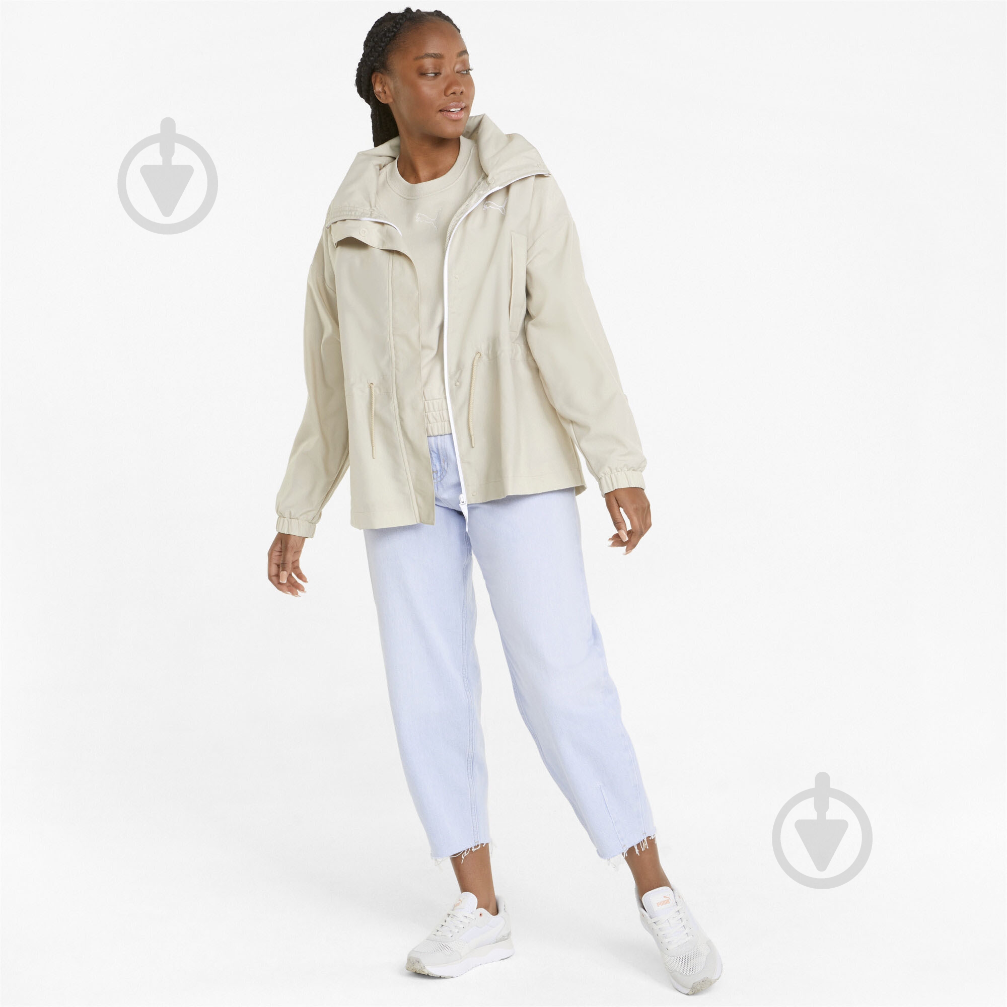 Ветровка женская Puma HER JACKET PUTTY 84748864 р.XS бежевая - фото 5