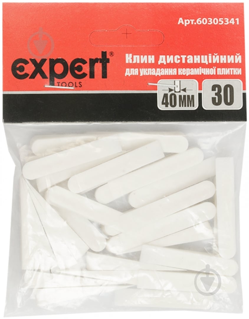 Клинья для плитки Expert Tools 40 мм 30 шт./уп (60305341) - фото 1
