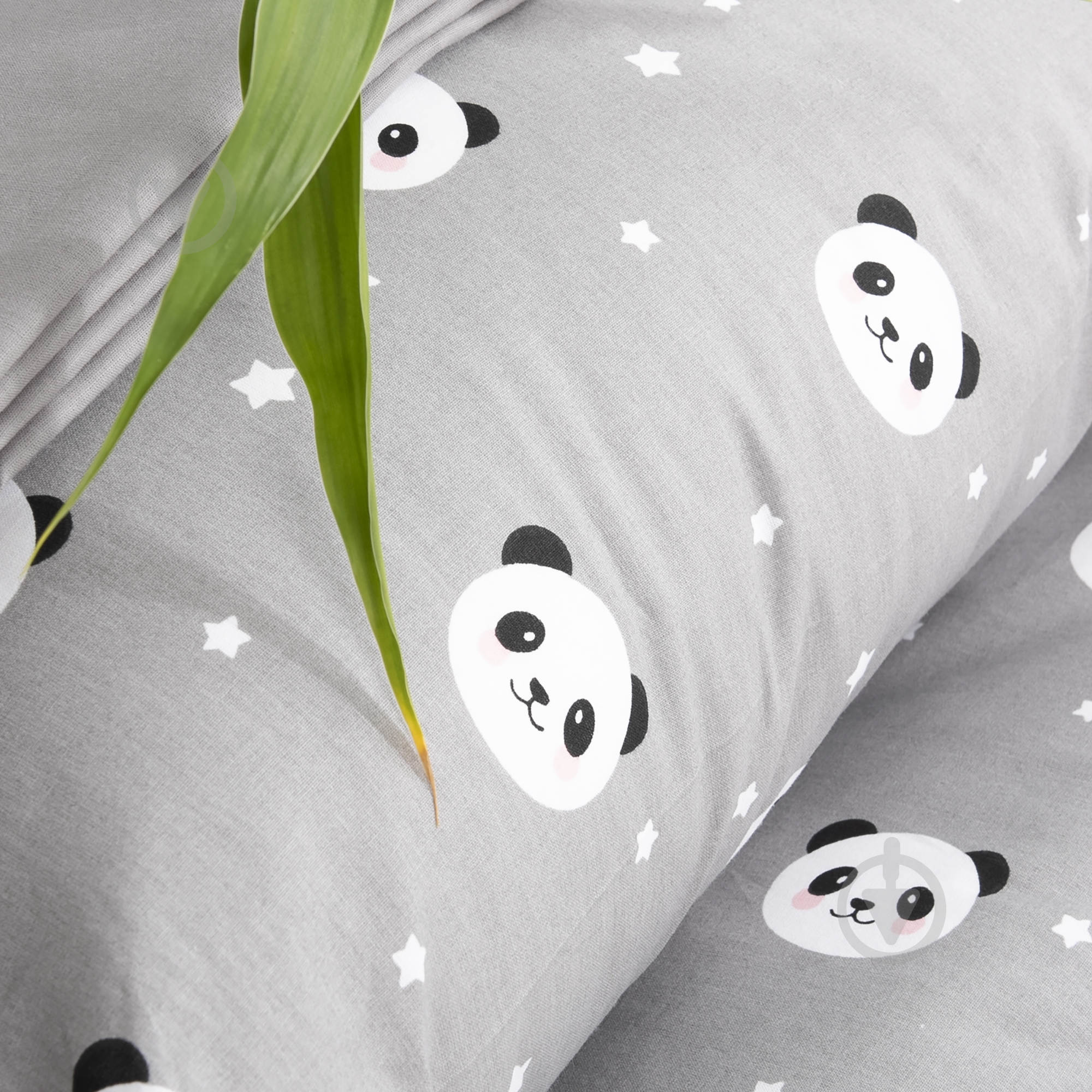 Комплект постельного белья IDEIA полуторный Ранфорс Панда серый 4820227285167 - фото 8