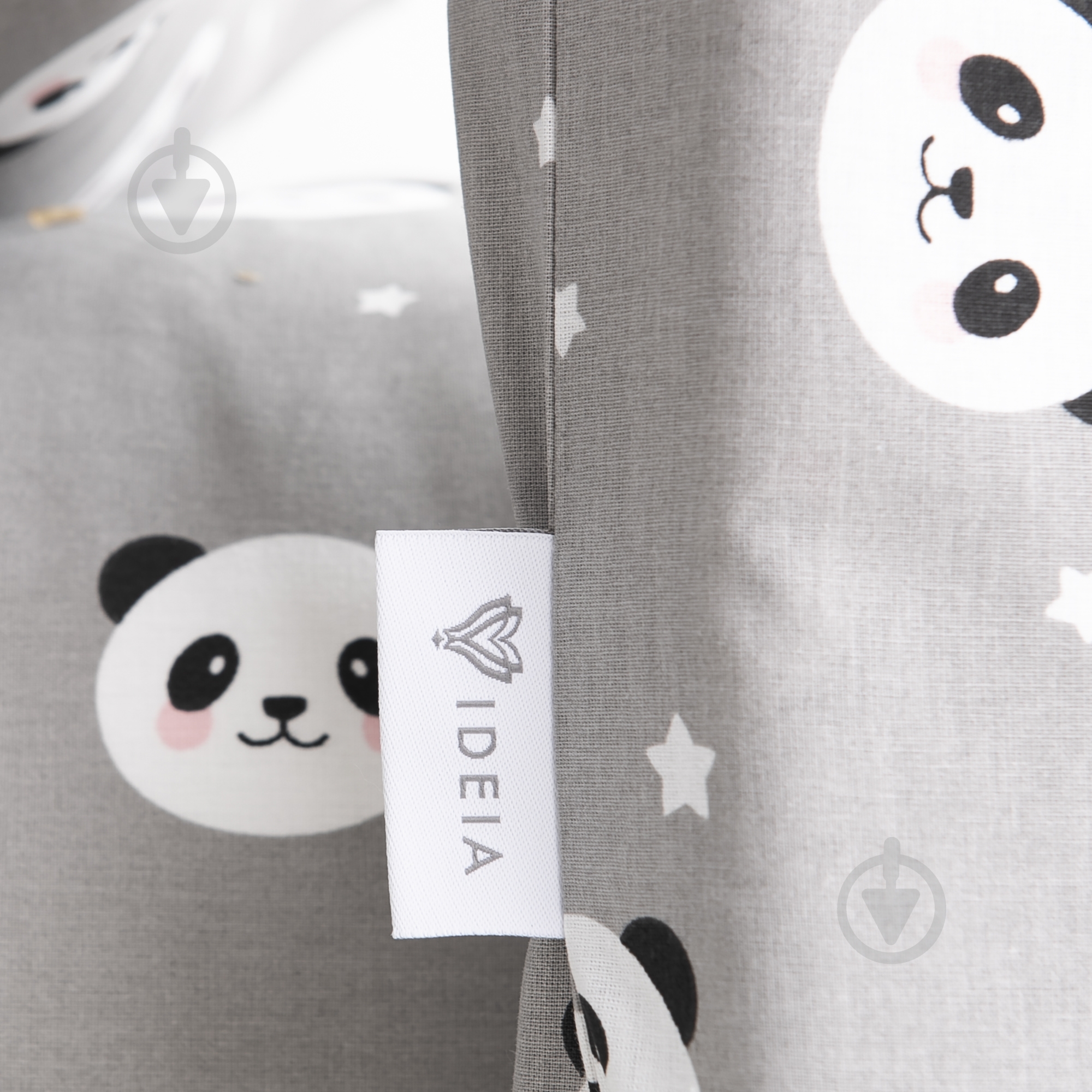 Комплект постельного белья IDEIA полуторный Ранфорс Панда серый 4820227285167 - фото 10