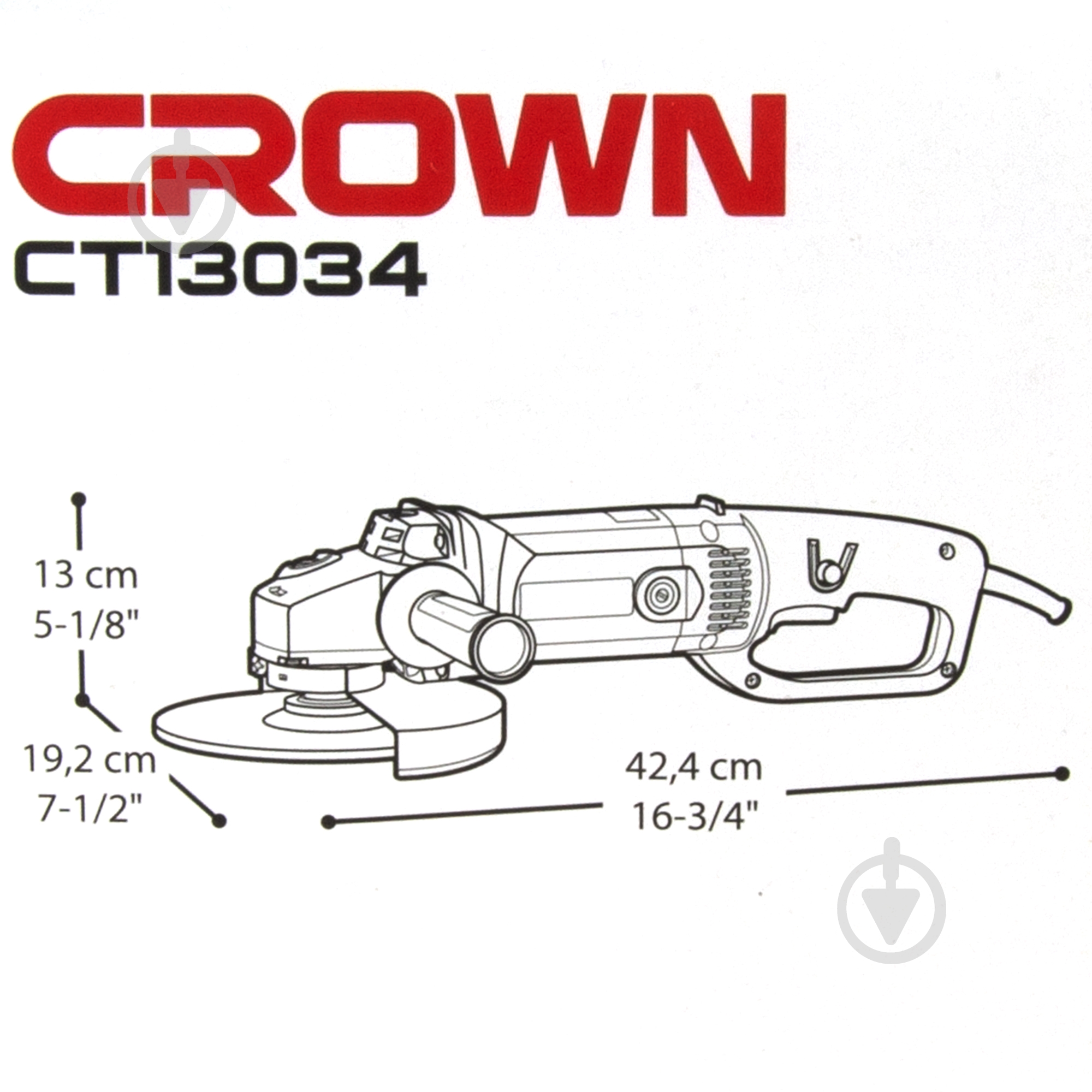 Болгарка (угловая шлифмашина) Crown CT13034 - фото 9