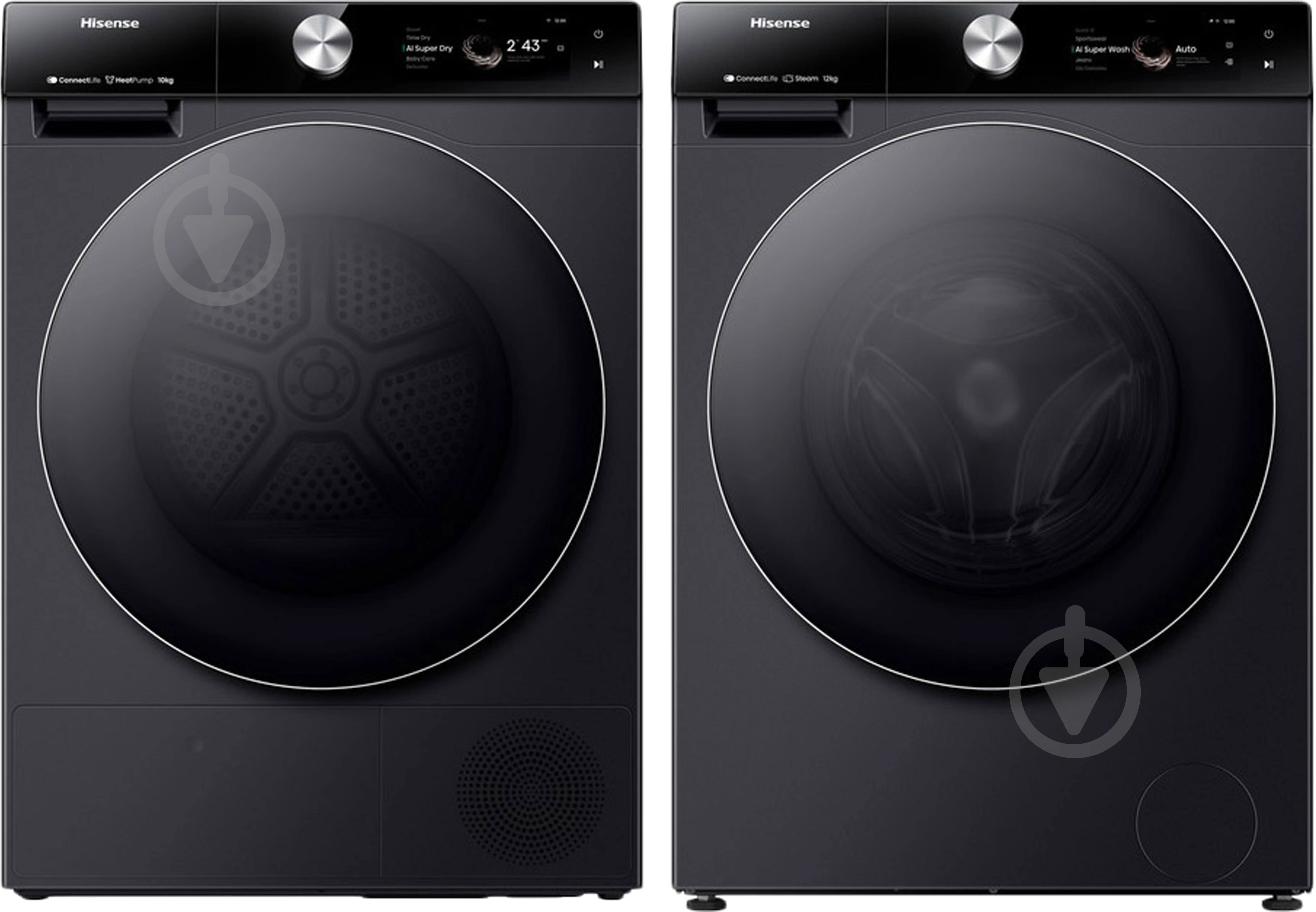 Сушильная машина Hisense DH7S107BB + стиральная машина WF7S1247BB - фото 1