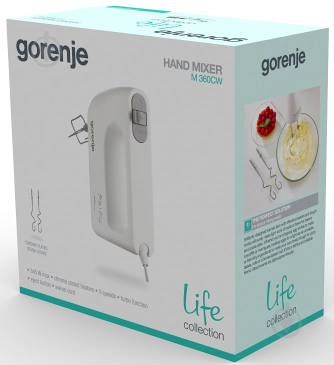 Миксер Gorenje M360CW 345 Вт - фото 6 Миксер Gorenje M360CW 345 Вт - фото 6