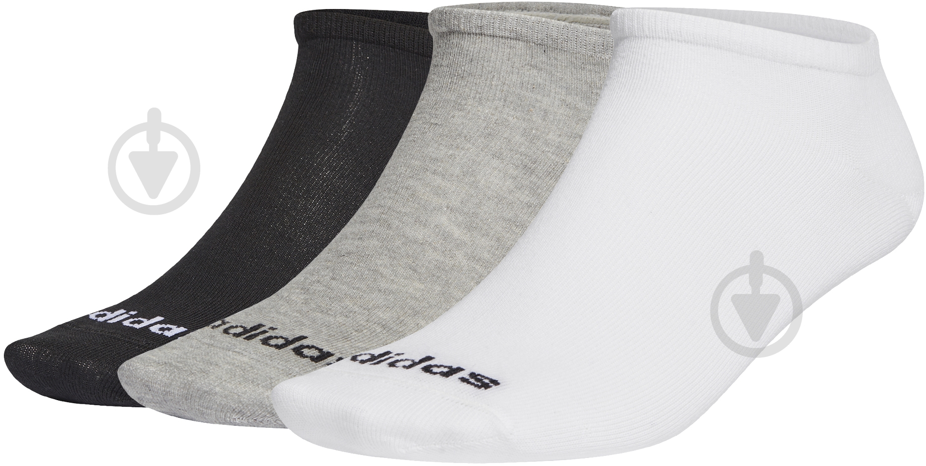 Шкарпетки Adidas GE6137 р.M білий/сірий/чорний 3 шт. - фото 2 Шкарпетки Adidas GE6137 р.M білий/сірий/чорний 3 шт. - фото 2