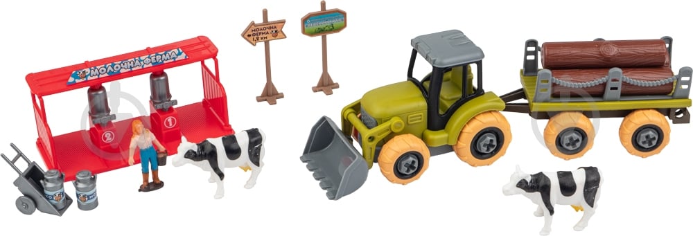 Игровой набор OTAMANKO Веселый хутор (трактор и молочная ферма с коровами) 532.01.59 - фото 1 Игровой набор OTAMANKO Веселый хутор (трактор и молочная ферма с коровами) 532.01.59 - фото 1