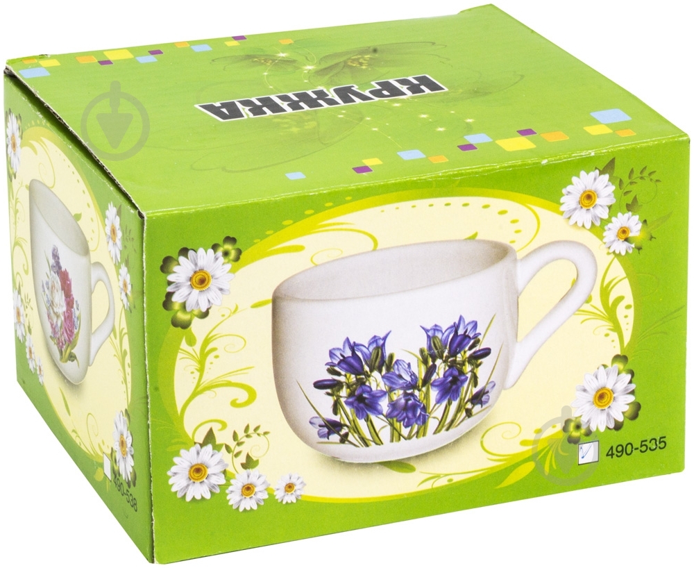 Чашка Цветы 500 мл - фото 2