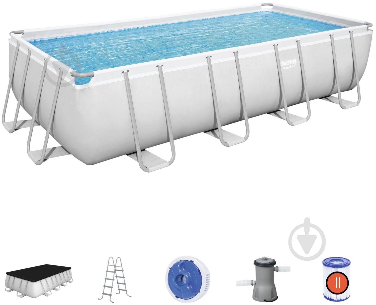 Бассейн каркасный Bestway 488х244х122 см 11532 л 56670 - фото 6