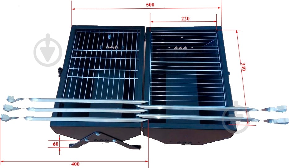 Мангал ESI мини барбекю переносне - фото 4