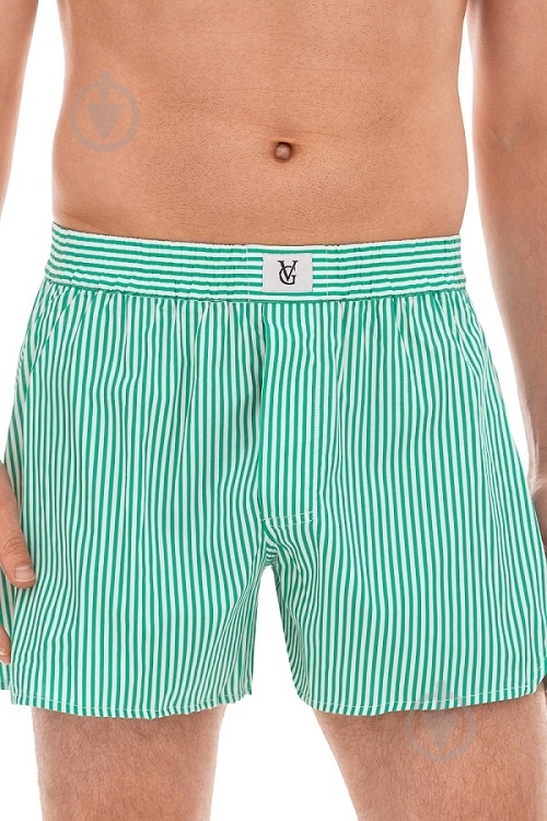 Трусы-шорты мужские German Volf в зеленую полоску 52 2316 L белый - фото 1