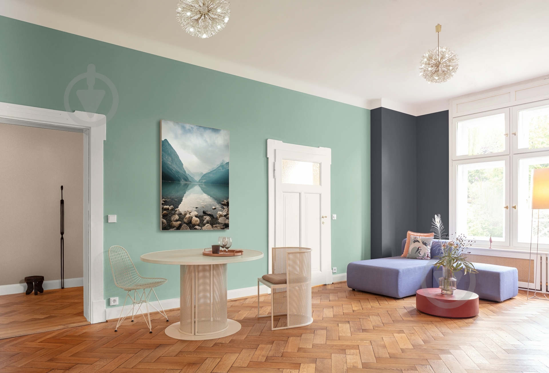 Краска интерьерная латексная Caparol PremiumClean мат 3D Malachit 55 12,5 л - фото 3