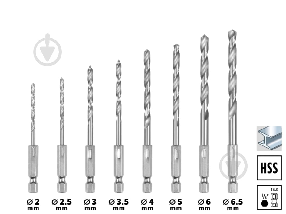 Набір біт і свердел Einhell по металу і торцеві головки M-CASE 39 шт. 108773 - фото 9 Набір біт і свердел Einhell по металу і торцеві головки M-CASE 39 шт. 108773 - фото 9