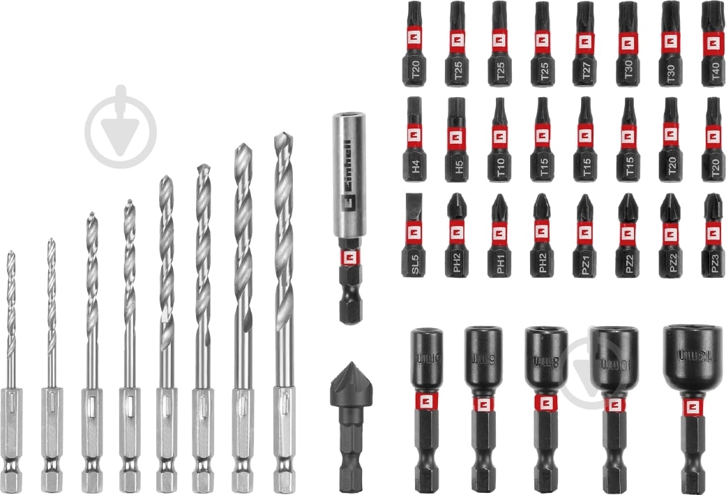 Набір біт і свердел Einhell по металу і торцеві головки M-CASE 39 шт. 108773 - фото 7 Набір біт і свердел Einhell по металу і торцеві головки M-CASE 39 шт. 108773 - фото 7