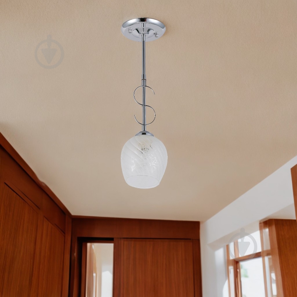 Світильник підвісний Accento lighting Leo 1x60 Вт E27 хром ALG-06845/1PCH - фото 6