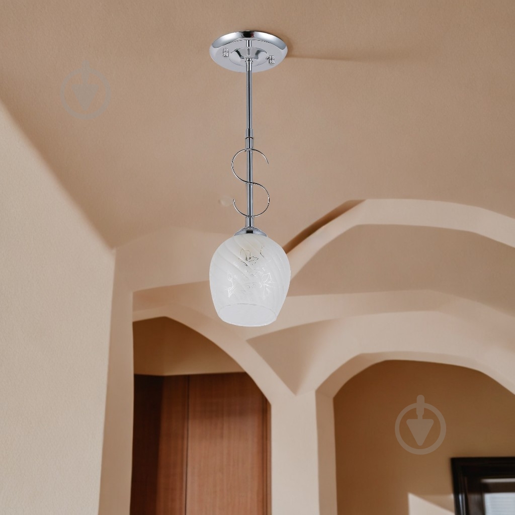 Світильник підвісний Accento lighting Leo 1x60 Вт E27 хром ALG-06845/1PCH - фото 4