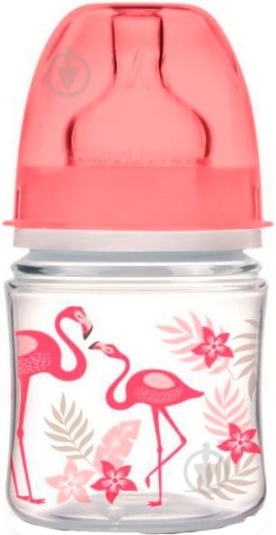 Бутылочка Canpol Babies с широким отверстием антиколикова PP - Jungle 120 мл коралловая - фото 1