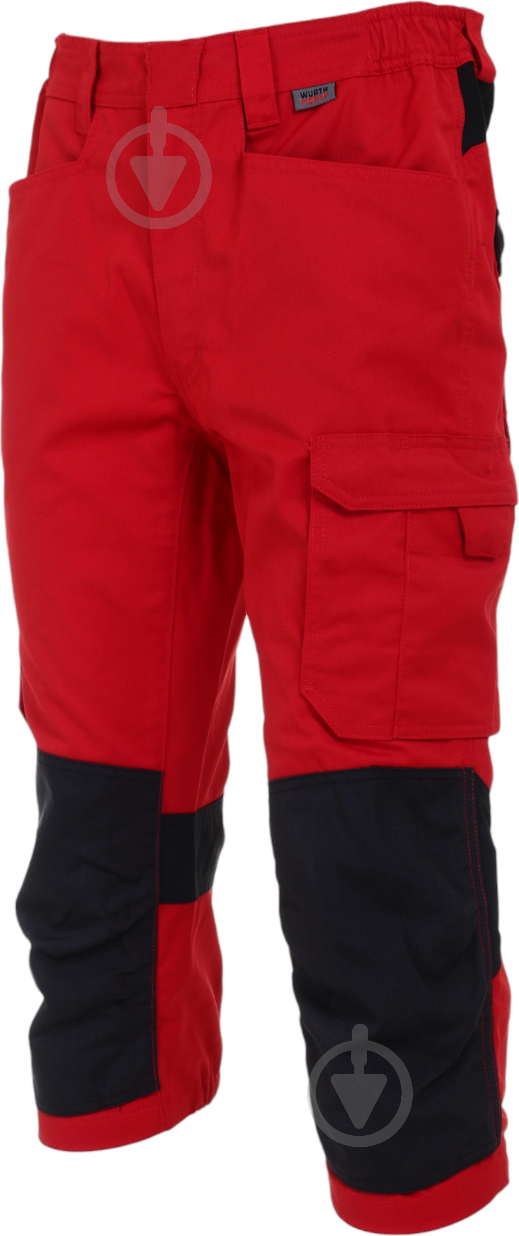 Шорты удлиненные рабочие WURTH MODYF CETUS 64 р. 4XL M413154447 красно-черный - фото 2