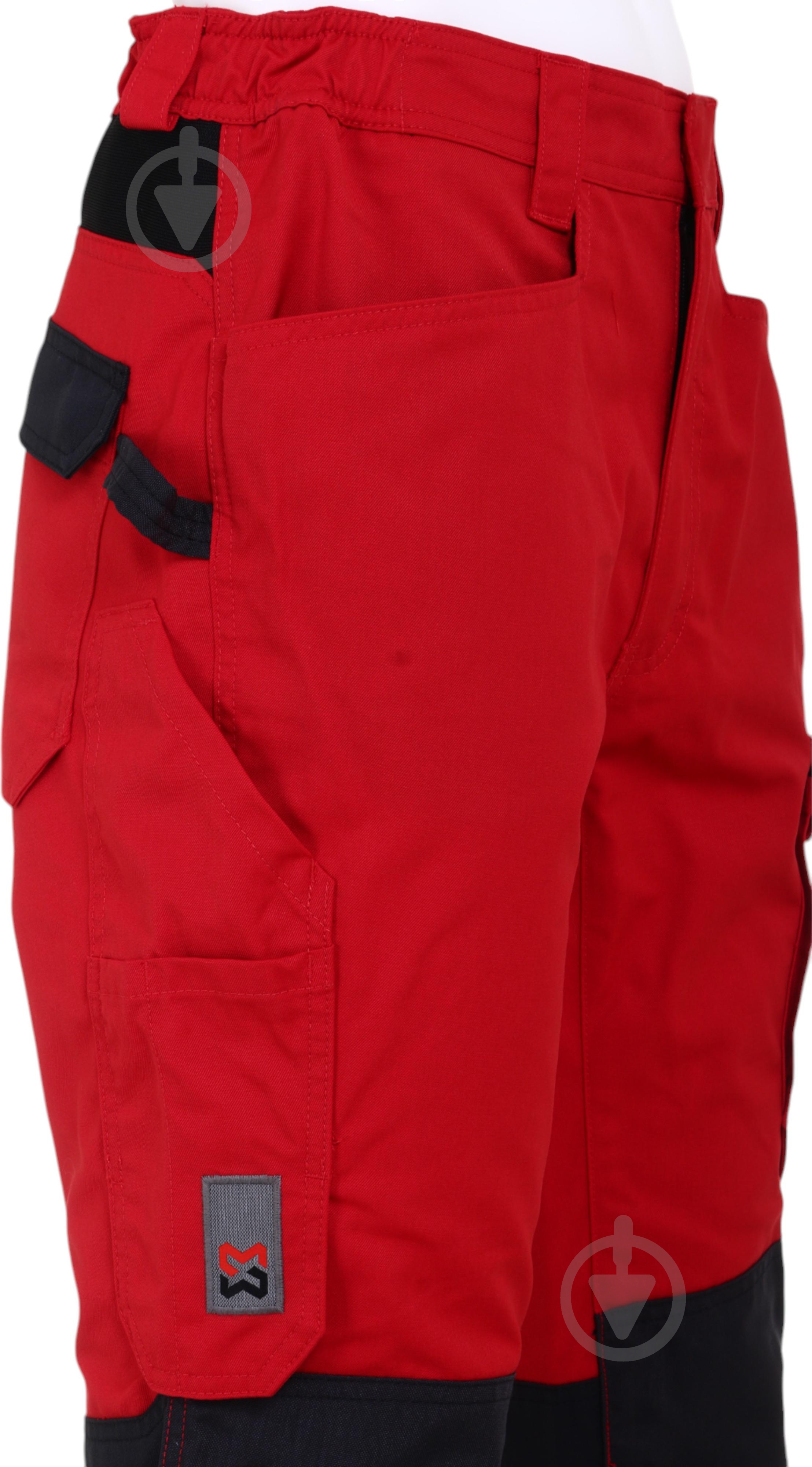 Шорты удлиненные рабочие WURTH MODYF CETUS 66 р. 5XL M413154451 красно-черный - фото 4