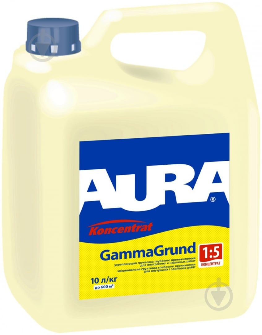 Ґрунтовка глибокопроникна Aura Koncenntrat GammaGrund 10 л - фото 1