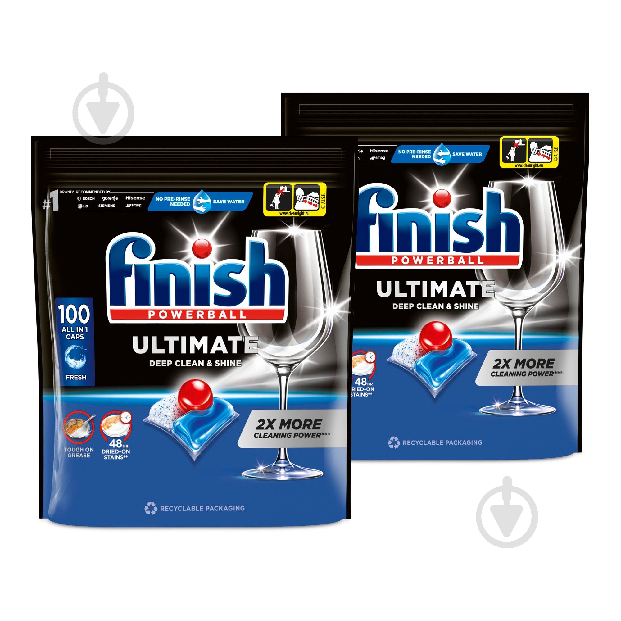 Набір капсул для посудомийних машин Finish Ultimate All in 1 100+100 шт. 200 шт. - фото 1