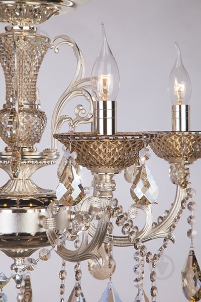 ВИТРИНА! Люстра подвесная Strotskis Caprice 6x40 Вт E14 платина 278/6 - фото 2