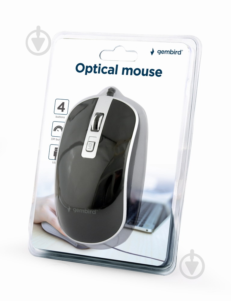 Мышка Gembird USB black/grey (MUS-4B-06-BS) - фото 4