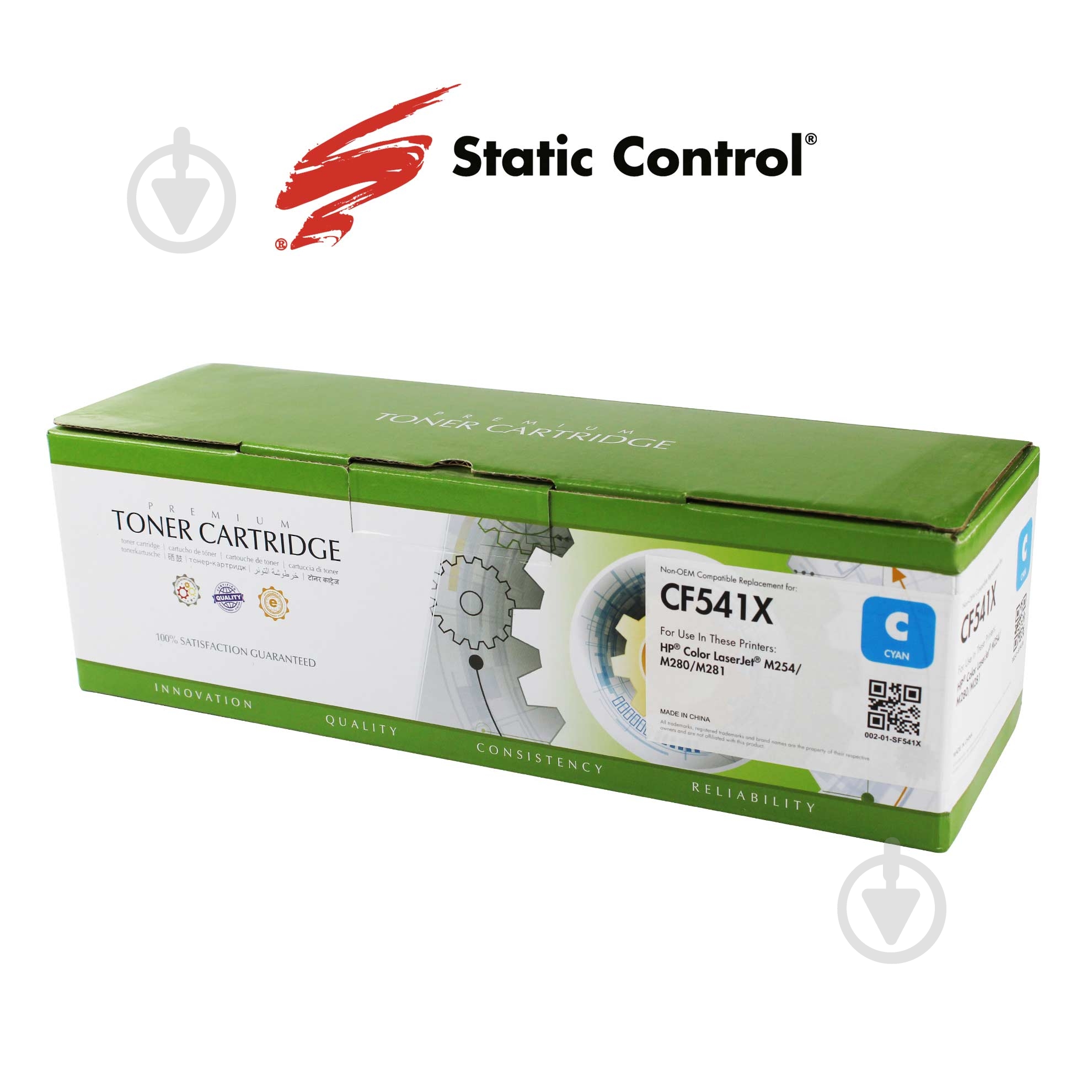 Картридж лазерный Static Control HP CLJP CF541X (203X) 2.5k cyan синий - фото 1 Картридж лазерный Static Control HP CLJP CF541X (203X) 2.5k cyan синий - фото 1