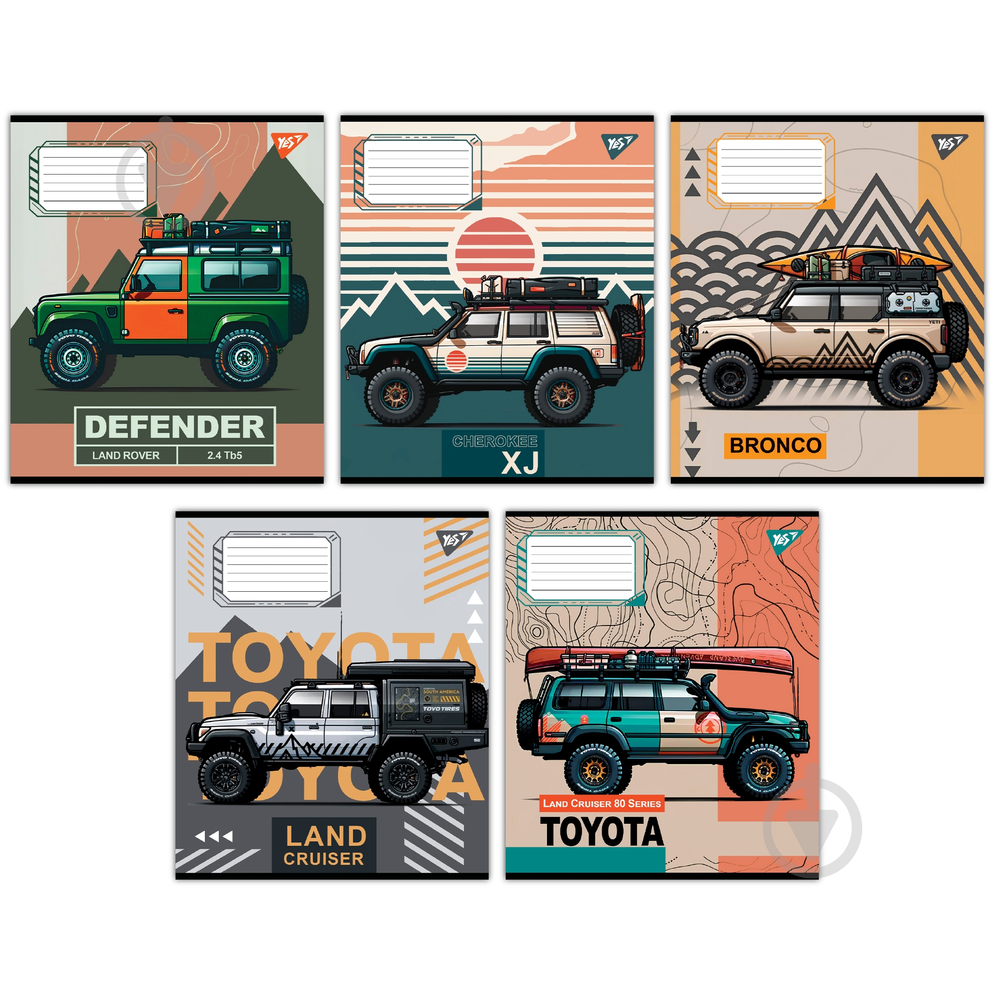 Тетрадь школьная 36 листов линия Off road vehicle (767352) YES - фото 1