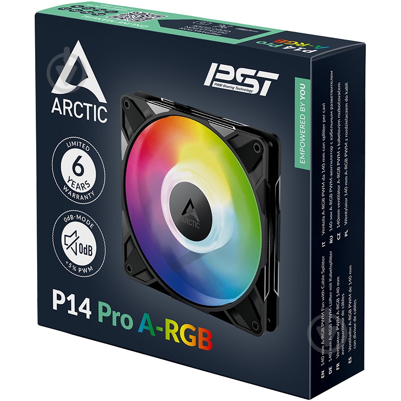 Корпусный кулер Arctic P14 Pro A-RGB Black - фото 4