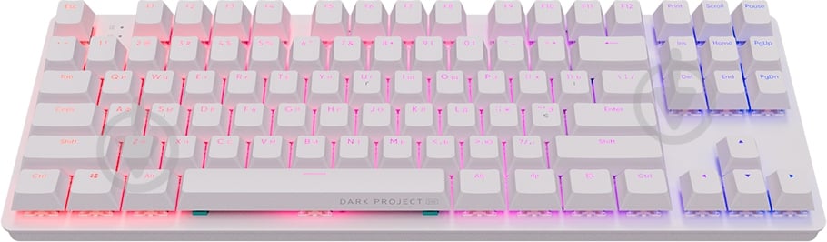 Клавіатура ігрова Dark Project KD87A Mech. g3ms Sapphire ENG/UA (DPO-KD-87A-100300-GMT) white - фото 1